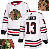 Blackhawks #13 Jurco White With Special Glittery Logo Adidas Jersey,baseball caps,new era cap wholesale,wholesale hats